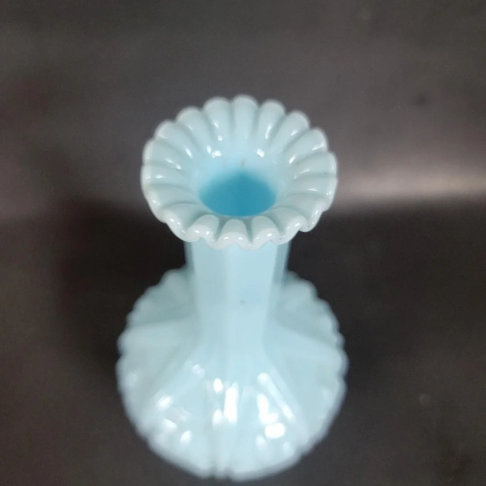 Vallerystahl‎ France Blue Milk Glass 7.5